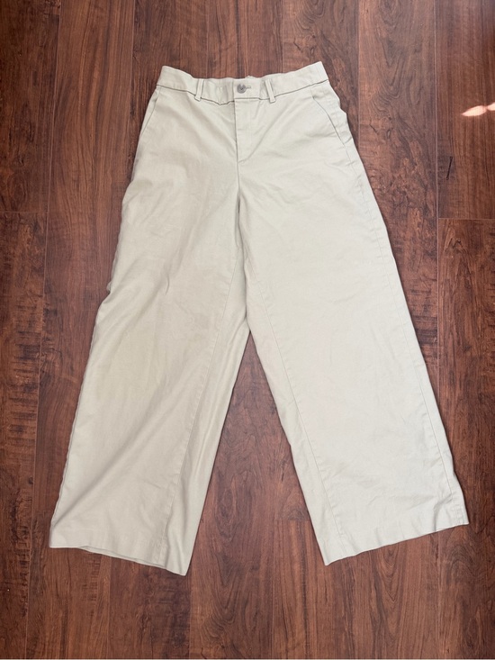 Uniqlo Pants - Uniqlo Light Green Wide-Leg High-Rise Pants